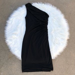 Ralph Lauren - One Shoulder Black Ruched Dress